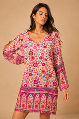 Boho Bloom Dress – Pink Garden