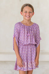 🌸 BACK TO SCHOOL KLEID– LILAC LOVE GRÖSSE 6- 8 JAHRE