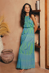 LESBOS DRESS LONG BLUE