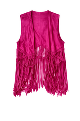 Wild Heart Lederweste – Fuchsia