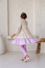 🌸 BACK TO SCHOOL KLEID – LILAC GRÖSSE 6- 8 JAHRE