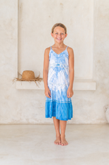 🌸 BACK TO SCHOOL KLEID – BLUE SKY GRÖSSE 6- 8 JAHRE