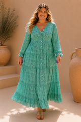 Maldives Dress - Green L15