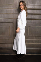 Satin Kleid Weiss