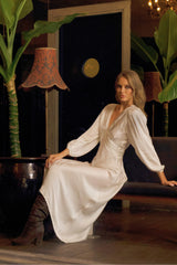 Satin Kleid Weiss