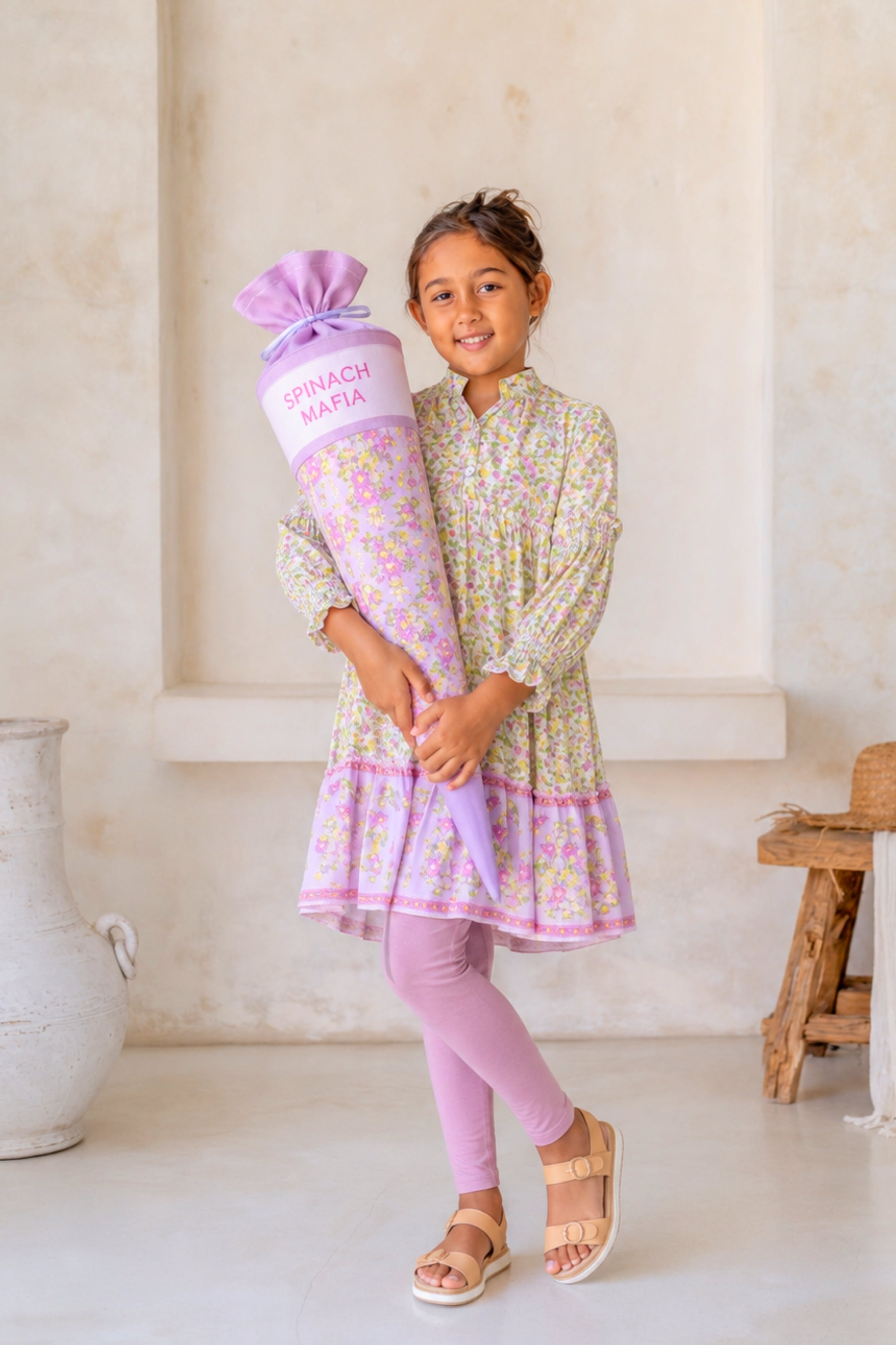 🌸 BACK TO SCHOOL KLEID – LILAC GRÖSSE 6- 8 JAHRE