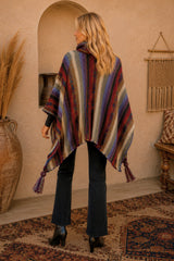 Mountain Mist Knit Poncho