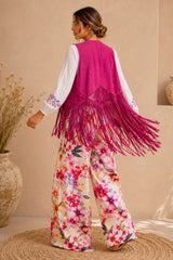 Wild Heart Lederweste – Fuchsia