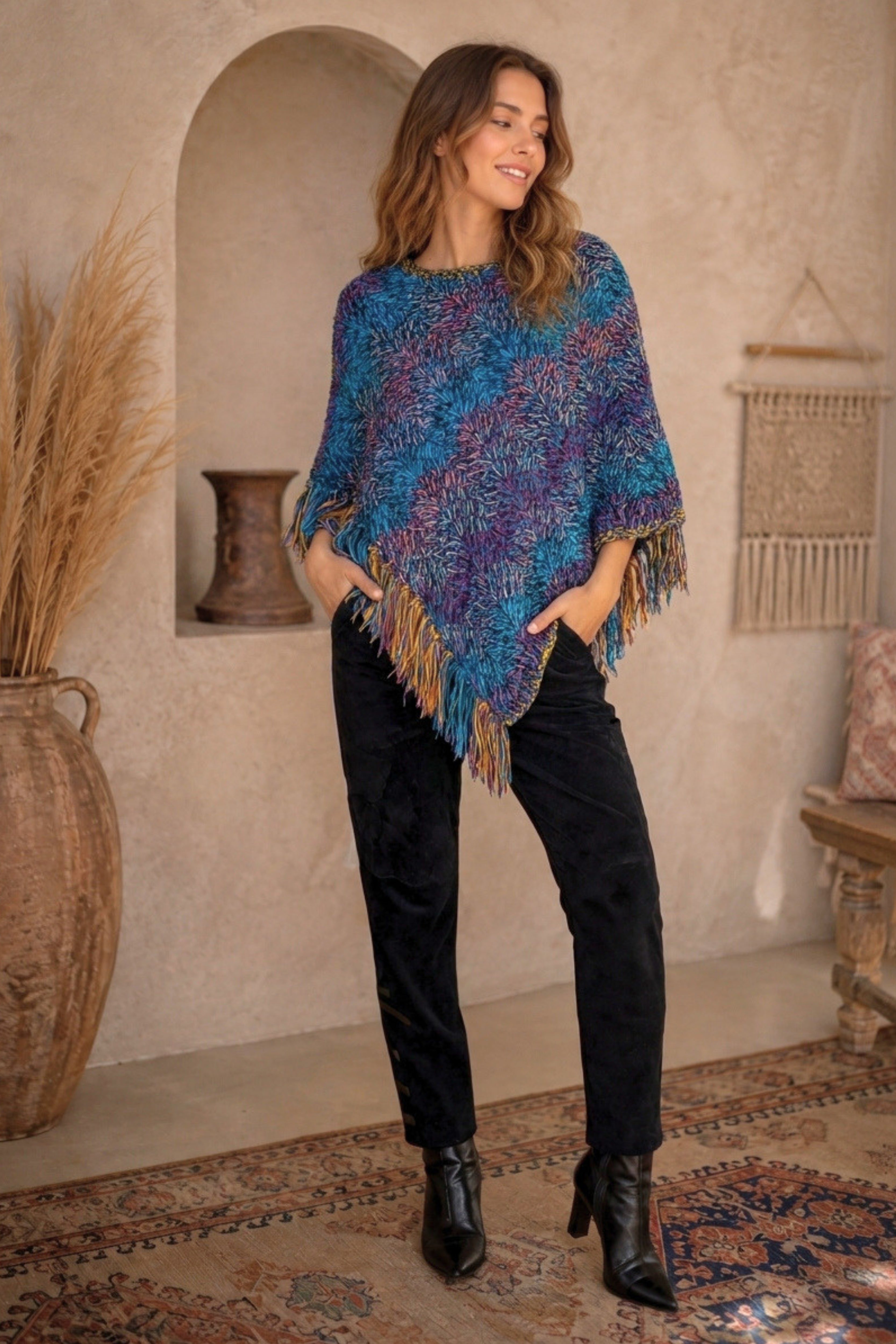 Aurora Knit Poncho