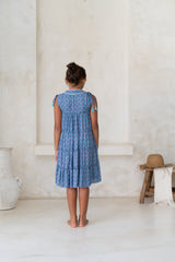 🌸 BACK TO SCHOOL KLEID – BLUE LAGOON GRÖSSE 6- 8 JAHRE
