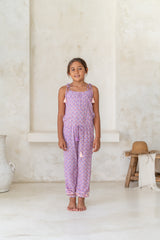 🌸 BACK TO SCHOOL JUMPSUIT– LILAC LOVE GRÖSSE 6- 8 JAHRE