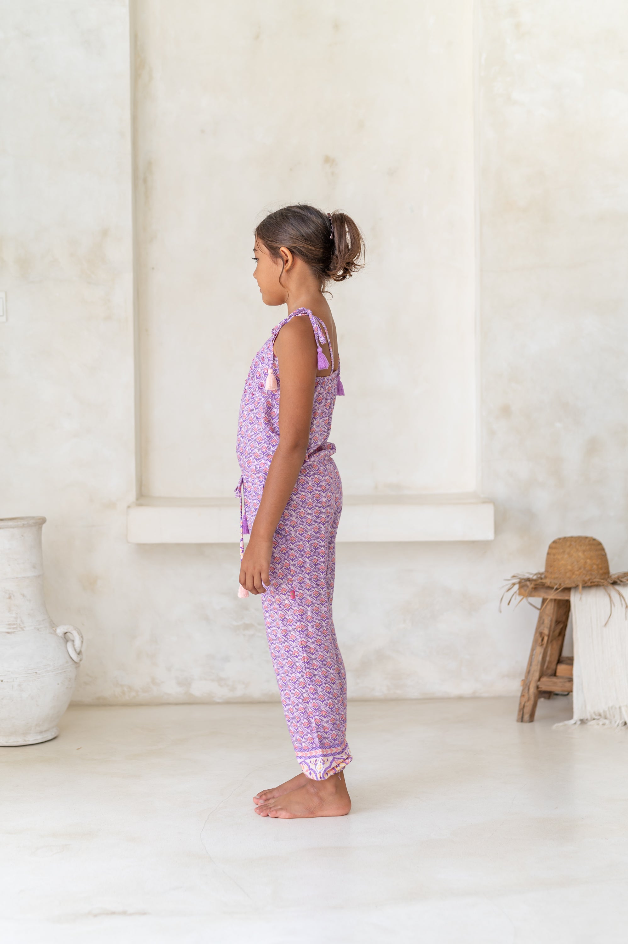 🌸 BACK TO SCHOOL JUMPSUIT– LILAC LOVE GRÖSSE 6- 8 JAHRE