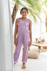 🌸 BACK TO SCHOOL JUMPSUIT– LILAC LOVE GRÖSSE 6- 8 JAHRE