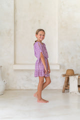 🌸 BACK TO SCHOOL KLEID– LILAC LOVE GRÖSSE 6- 8 JAHRE