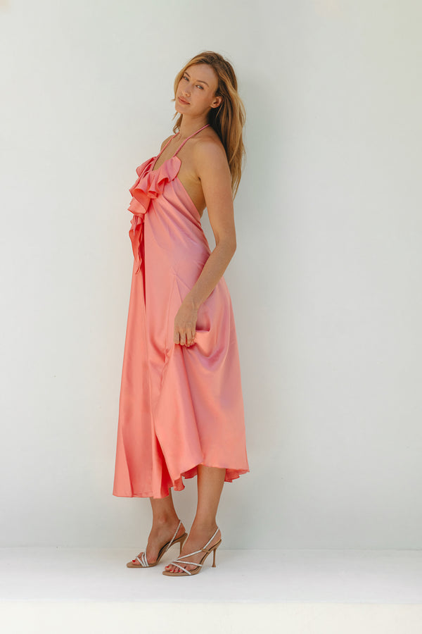 PAROS DRESS APRICOT