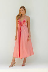 PAROS DRESS APRICOT