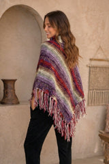 Nordic Mélange Fringe Poncho