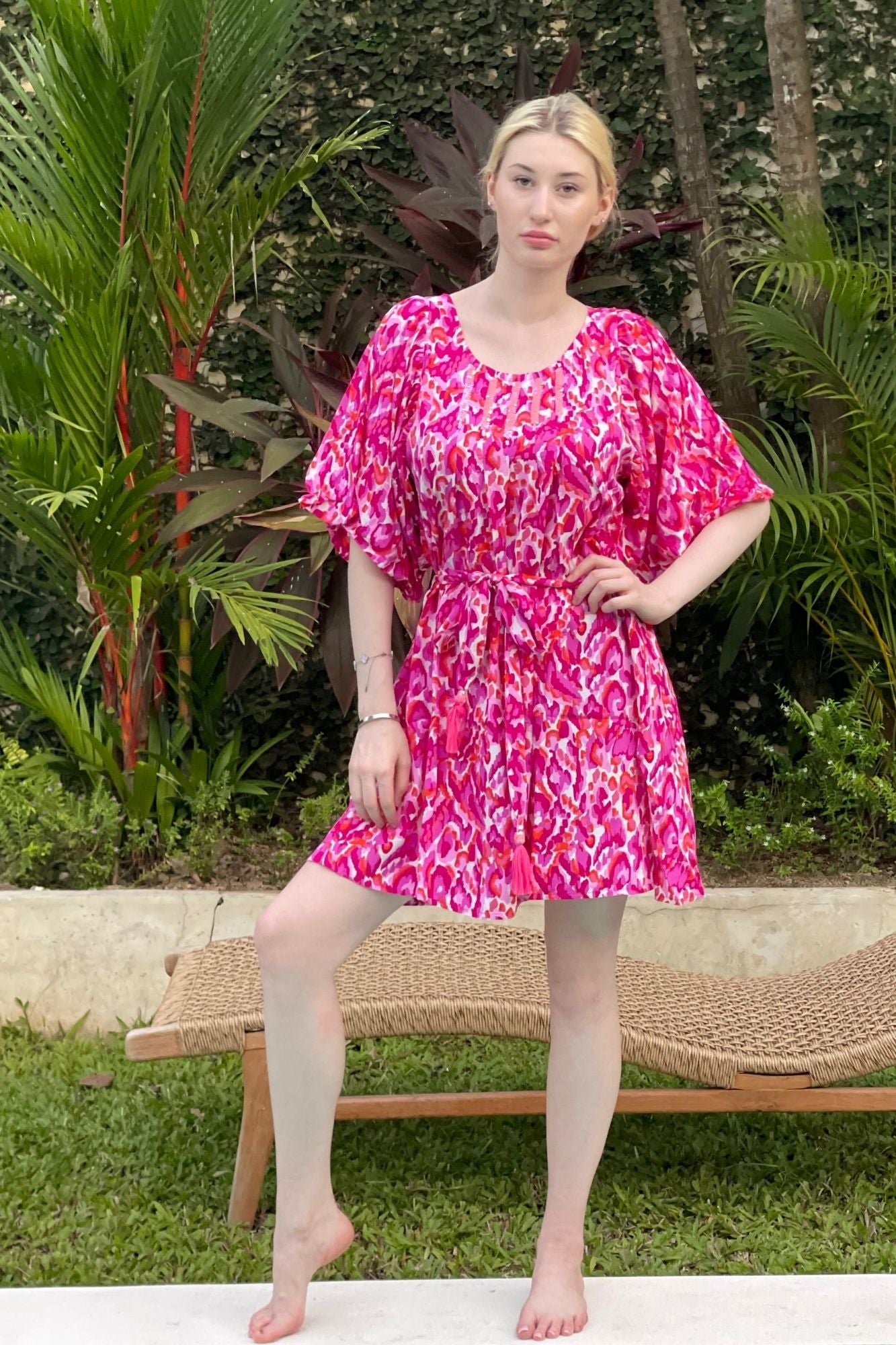 RHODOS DRESS LEO PINK