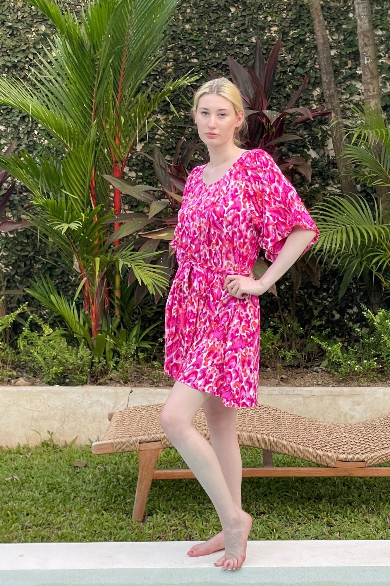 RHODOS DRESS LEO PINK