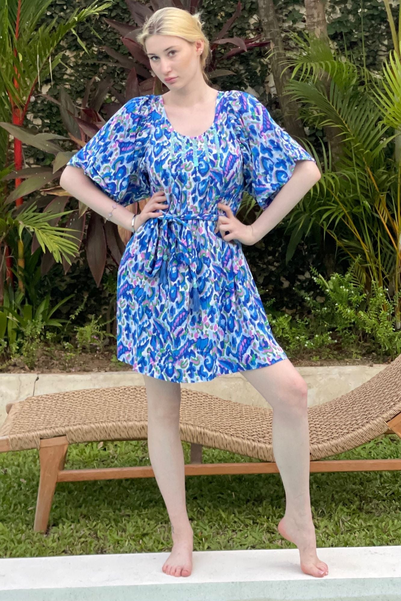 RHODOS DRESS LEO BLUE