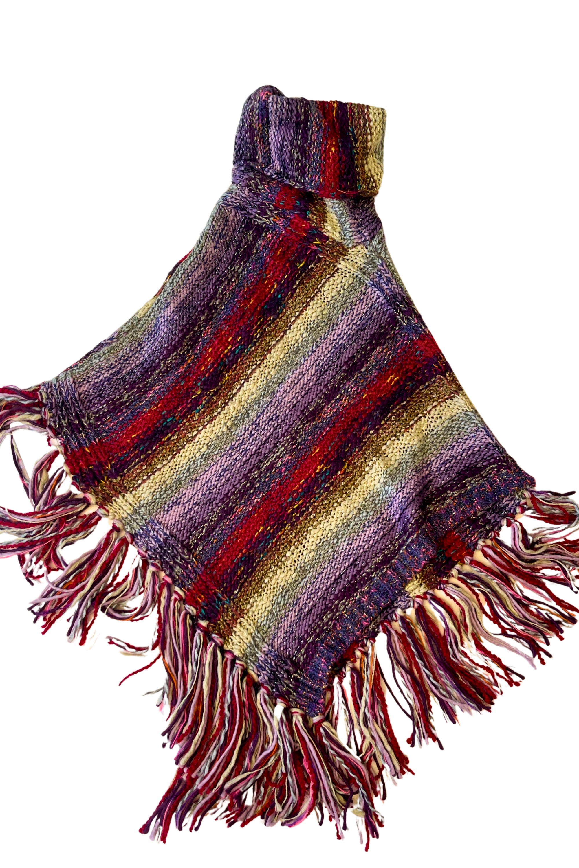 Nordic Mélange Fringe Poncho