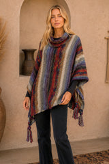 Mountain Mist Knit Poncho
