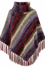 Nordic Mélange Fringe Poncho