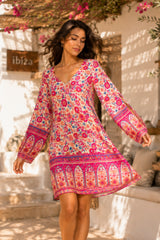 Boho Bloom Dress – Pink Garden