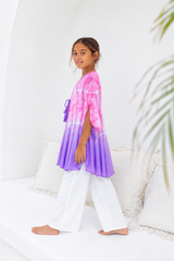 🌸 BACK TO SCHOOL KLEID –  PINK & LILA GRÖSSE 6- 8 JAHRE