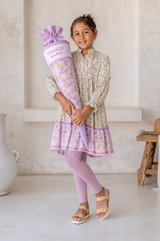 🌸 BACK TO SCHOOL KLEID – LILAC GRÖSSE 6- 8 JAHRE