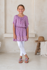 🌸 BACK TO SCHOOL KLEID– LILAC LOVE GRÖSSE 6- 8 JAHRE