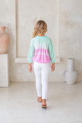 🌸 BACK TO SCHOOL BLUSE– MINT PINK GRÖSSE 6- 8 JAHRE