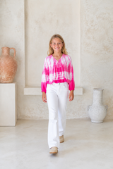 🌸 BACK TO SCHOOL BLUSE–– PINK LOVE GRÖSSE 6- 8 JAHRE