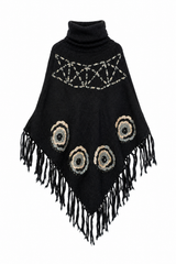 Desert Moon Poncho Black