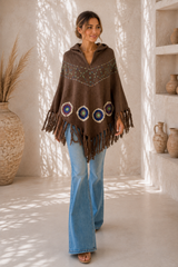 Desert Moon Poncho Brown