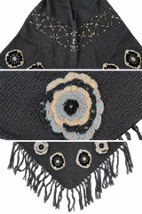 Desert Moon Poncho Grau