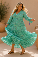 Maldives Dress - Green L15