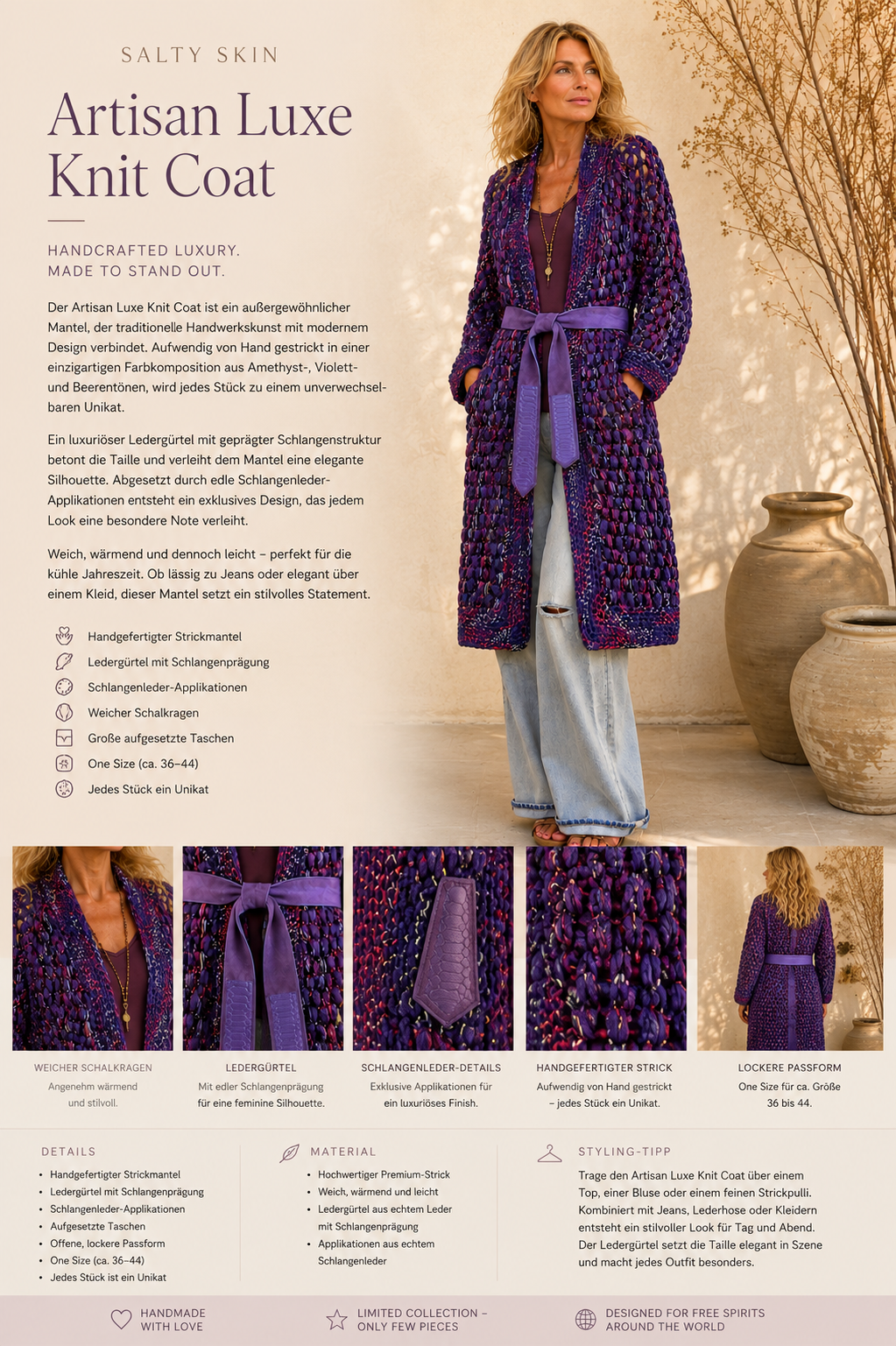 Artisan Luxe Knit Coat