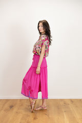 Trinidad Skirt Pink Palm