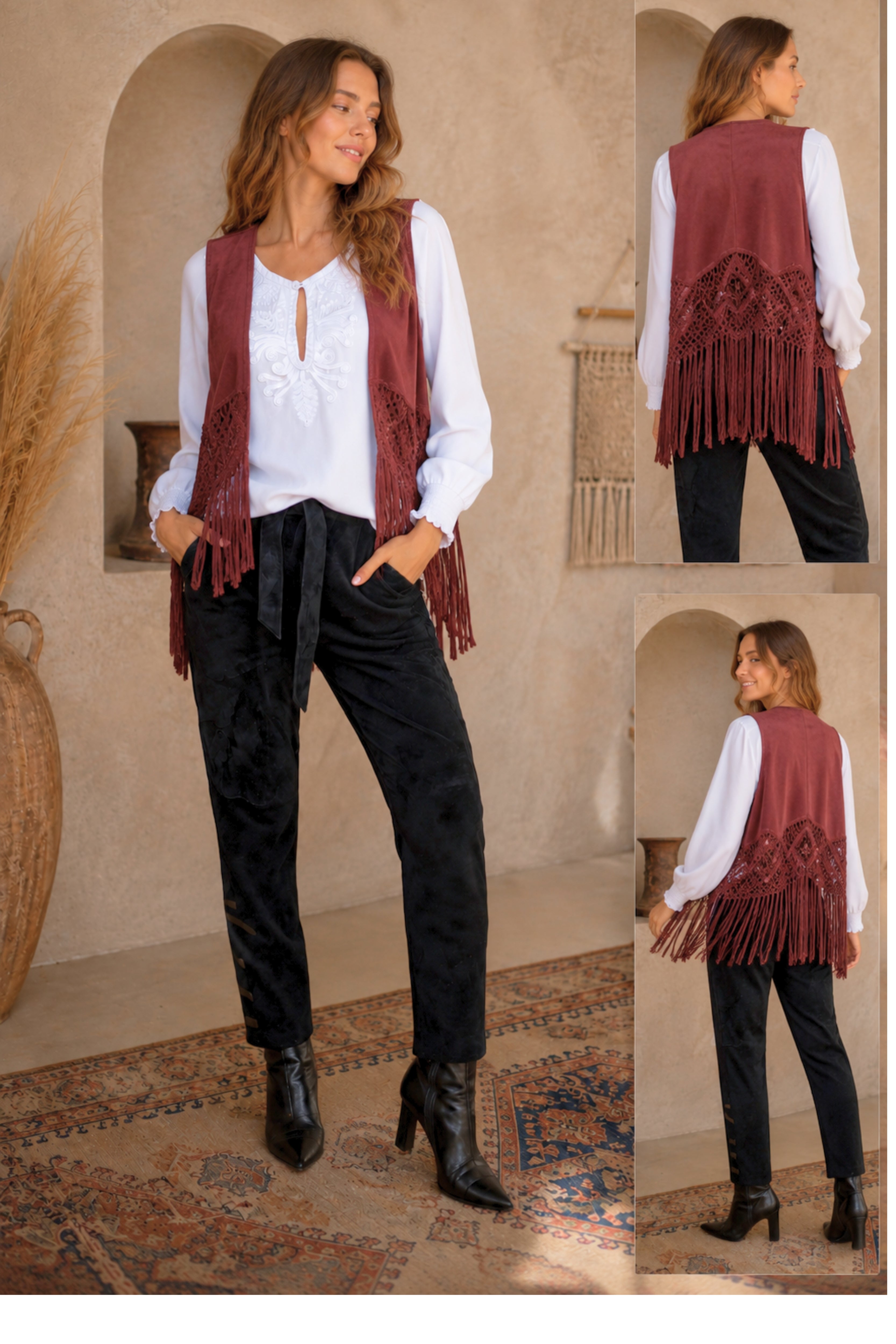 Wild Heart Lederweste – Marron