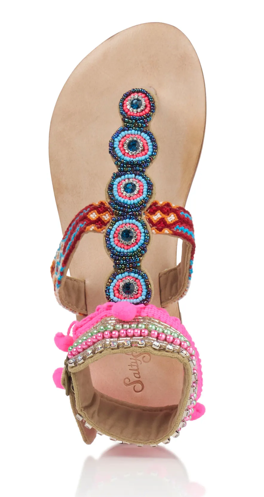 Sandalen mit Aufwendiger Stickerei